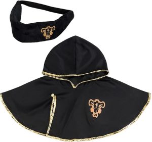 Black Clover Asta Cosplay Cloak with Hood and Headband