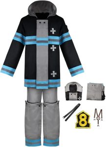 Shinra Kusakabe Cosplay Costume – Fireman Uniform Jumpsuit