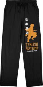 Zenitsu Silhouette Men’s Black Sleep Pajama Pants
