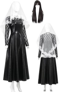 Osaragi Cosplay Costume – Black Lace Dress with Veil