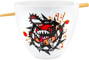 Ceramic Ramen Noodle Bowl with Wooden Chopsticks