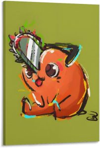 Pochita Illustration Wall Art Poster