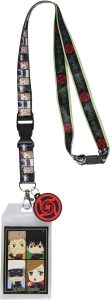 Chibi Panel ID Badge Holder Lanyard with Rubber Charm Pendant