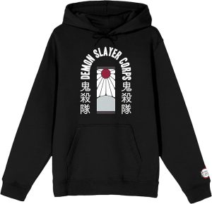 Corps Tanjiro Long Sleeve Black Adult Hooded Sweatshirt