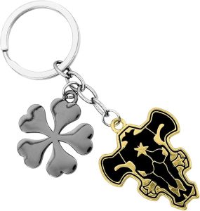 Black Bulls Emblem & 4-Leaf Clover Charm