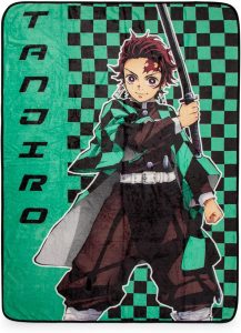 Tanjiro Kamado Haori Fleece Throw Blanket – Plush Soft Polyester