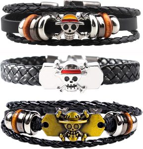 3Pcs Anime Leather Bracelets