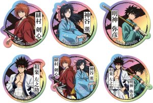 Rurouni Kenshin Character Group Holographic Sticker Set