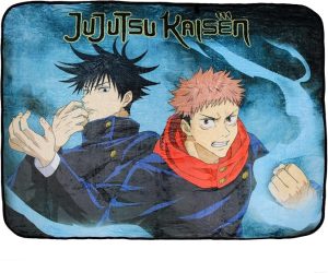 Yuji Itadori & Megumi Fushiguro Plush Throw Blanket – 45″ x 60