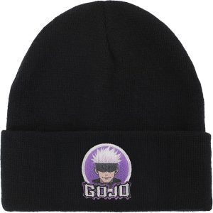 Gojo Character Circle Black Cuff Beanie