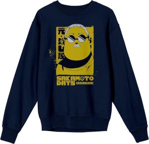 Taro & Kanji Adult Navy Crew Neck Long Sleeve Sweatshirt