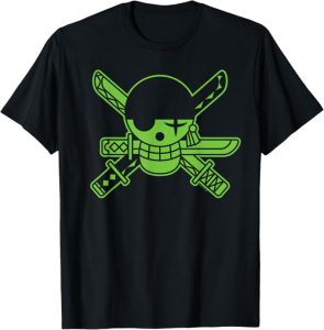 Anime Green Roronoa Zoro Jolly Roger T-Shirt